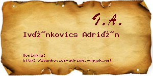 Ivánkovics Adrián névjegykártya